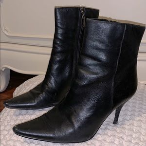 “Nina” Genuine Leather Ankle Booties Sz 7.5
